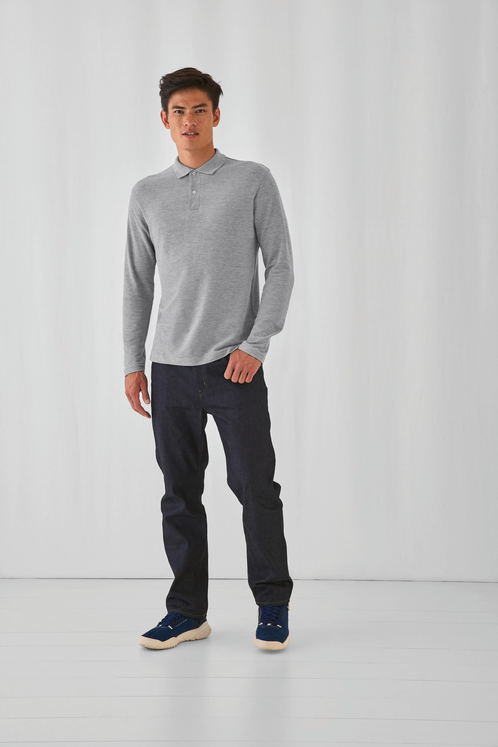 Polo homme ID.001 manches longues — Photo produit
