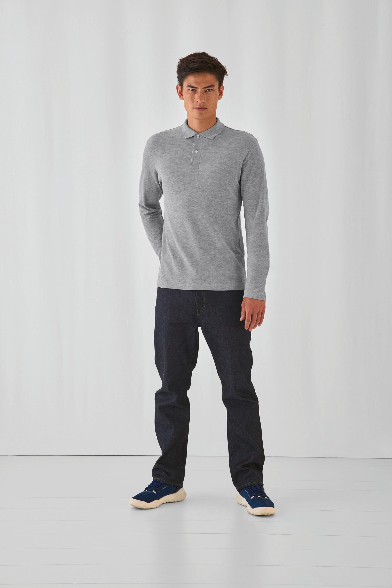 Polo homme ID.001 manches longues — Photo produit