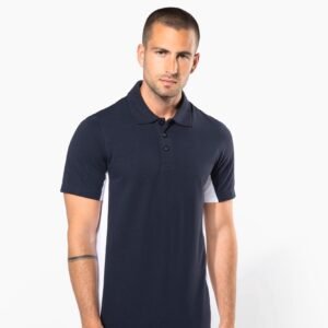 Polo piqué manches courtes bicolore homme — Photo produit