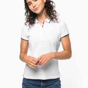 Polo maille piquée manches courtes femme — Photo produit
