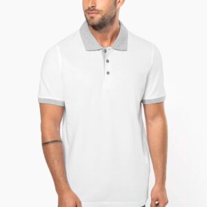 Polo piqué bicolore homme — Photo produit