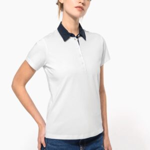 Polo jersey bicolore femme — Photo produit