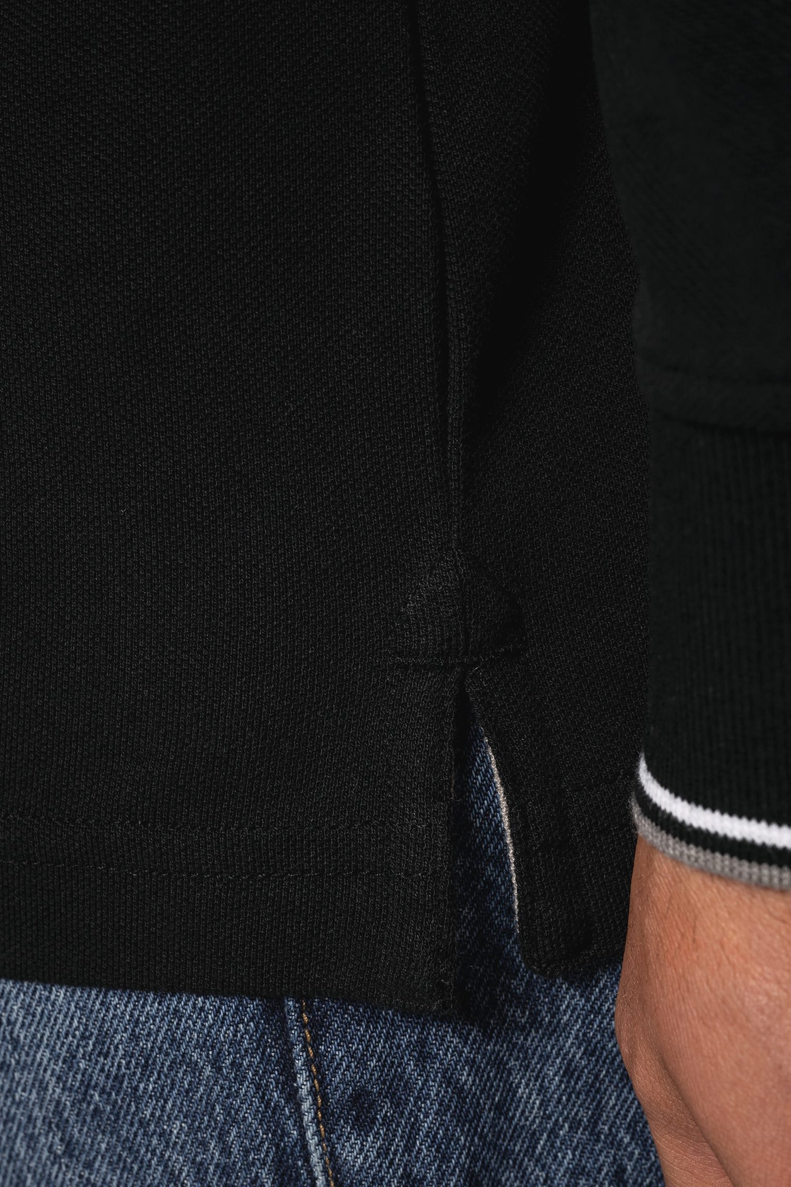 Polo maille piquée manches longues homme — Photo produit