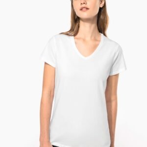 T-shirt col V manches courtes femme — Photo produit