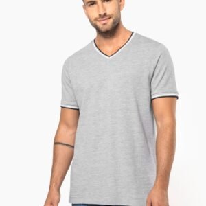 T-shirt maille piquée col V homme — Photo produit