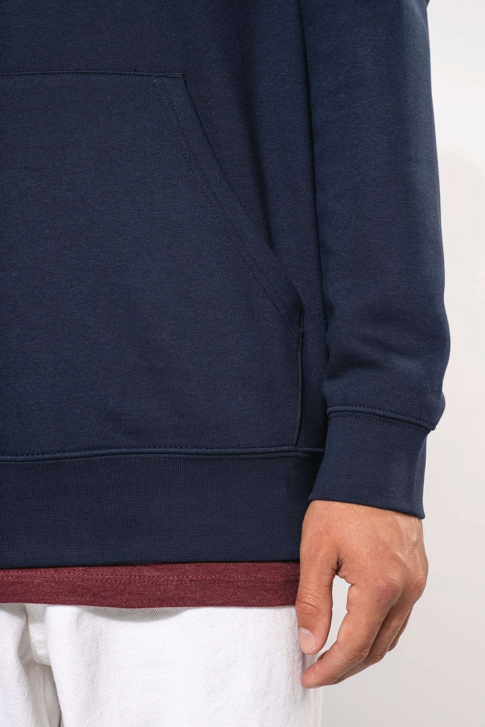 Sweat-shirt à capuche contrastée à motifs unisexe — Photo produit