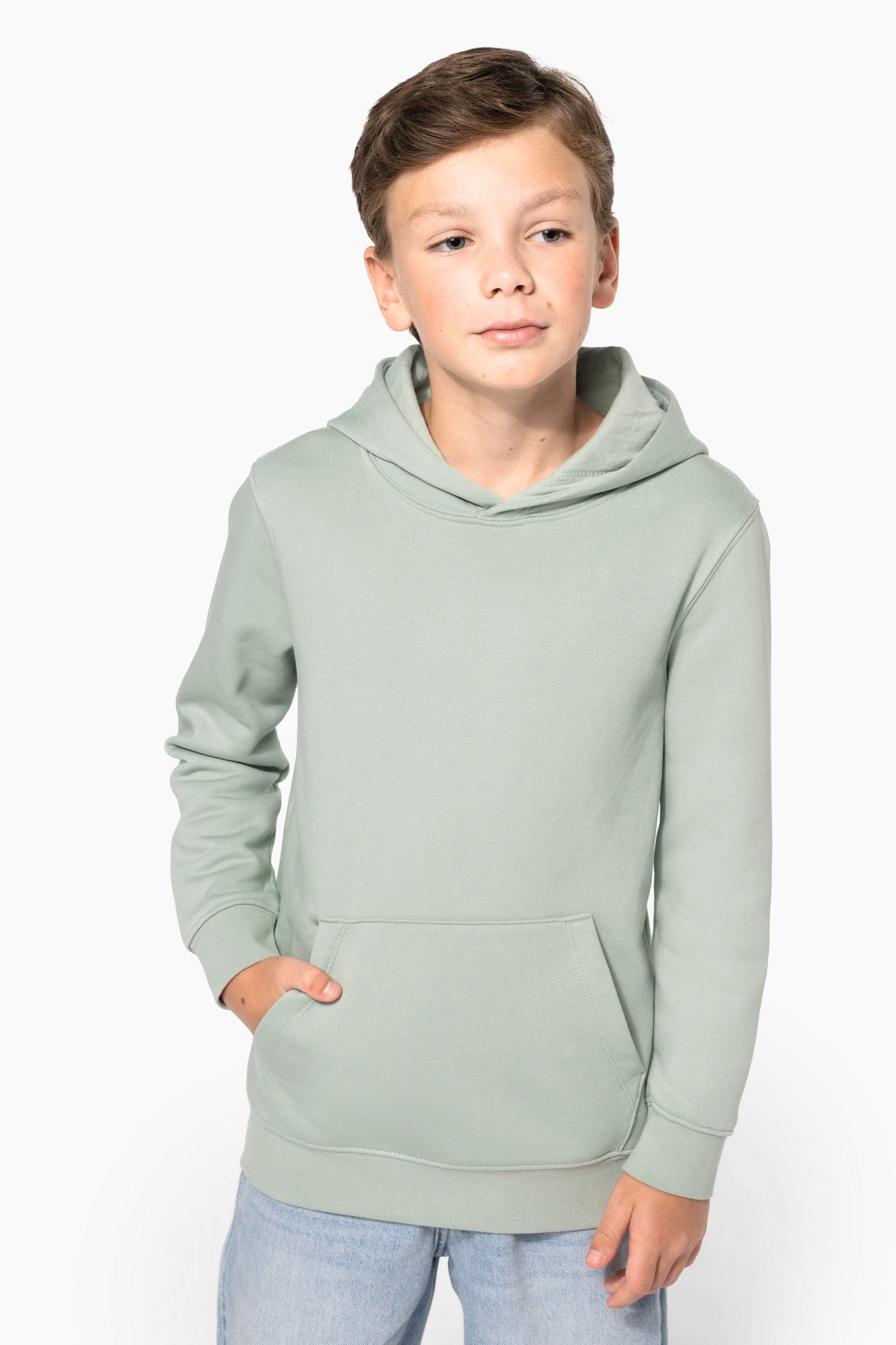 Sweat-shirt écoresponsable à capuche enfant — Photo produit