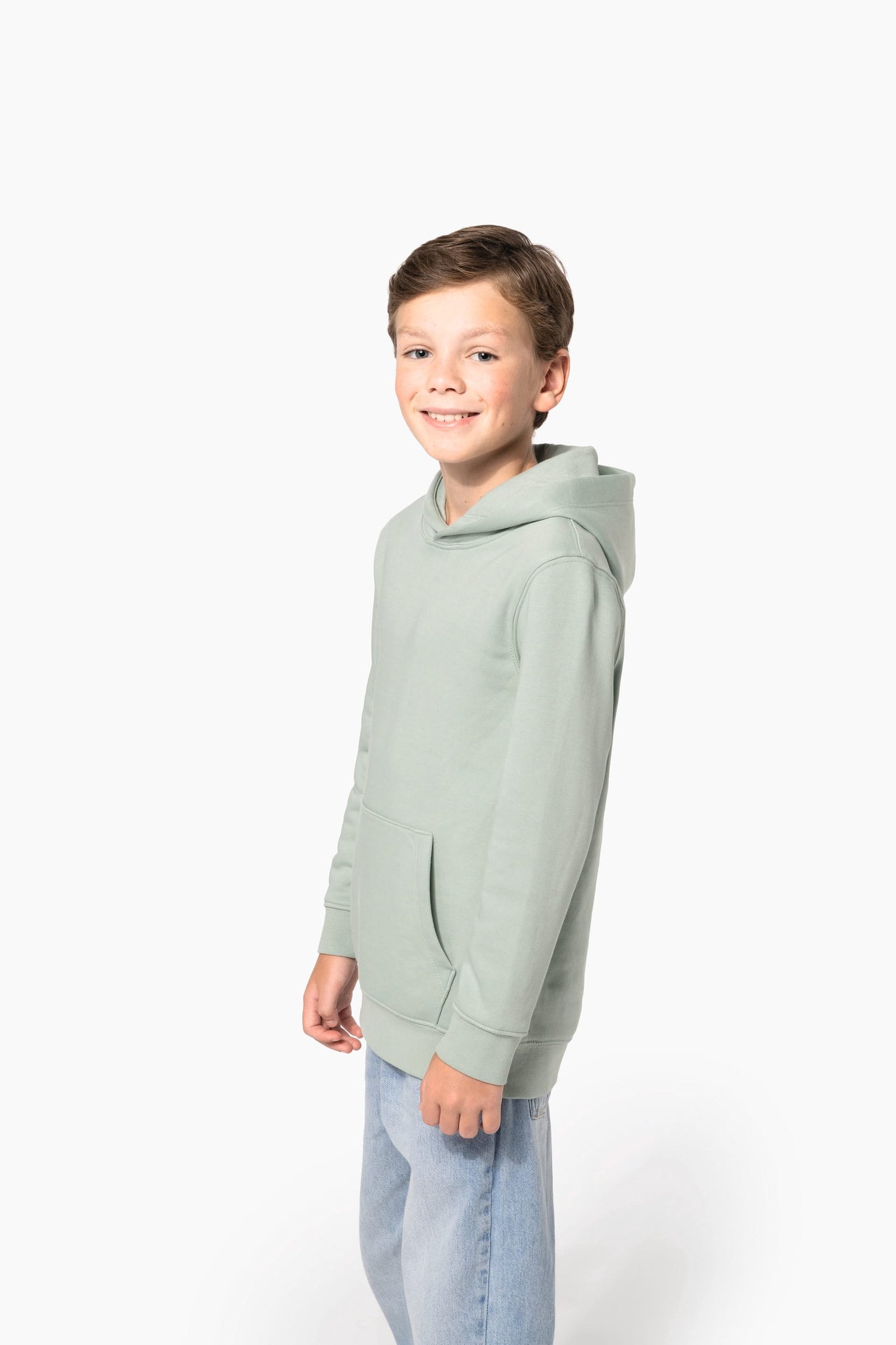 Sweat-shirt écoresponsable à capuche enfant — Photo produit