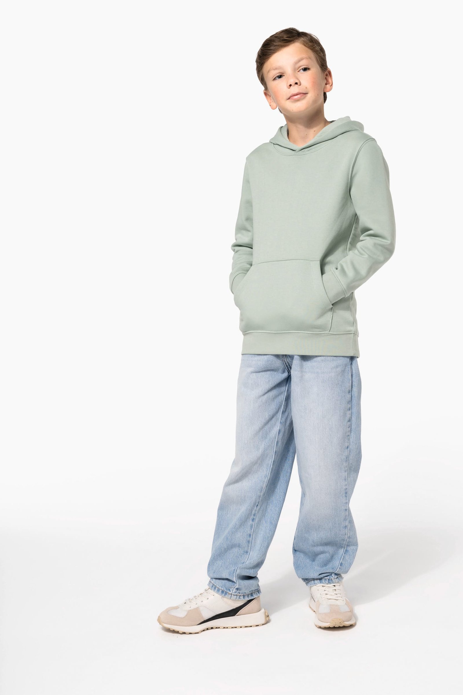Sweat-shirt écoresponsable à capuche enfant — Photo produit
