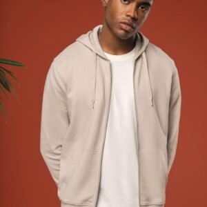 Sweat-shirt écoresponsable zippé à capuche homme — Photo produit