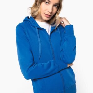 Sweat-shirt écoresponsable zippé à capuche femme — Photo produit