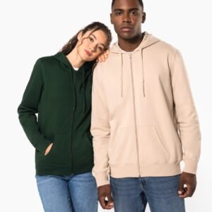Sweat-shirt recyclé zippé à capuche unisexe — Photo produit