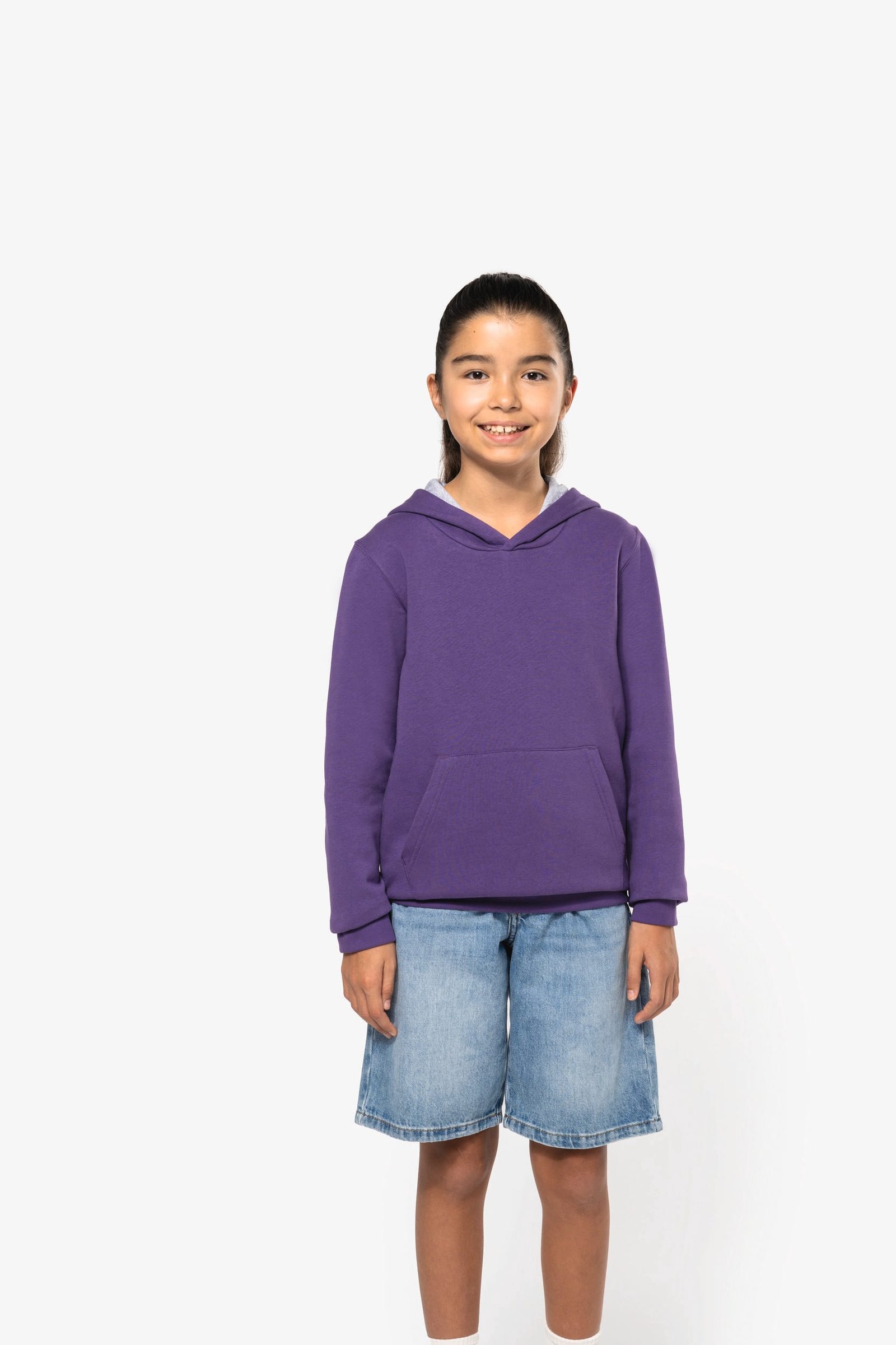 Sweat-shirt capuche contrastée enfant — Photo produit