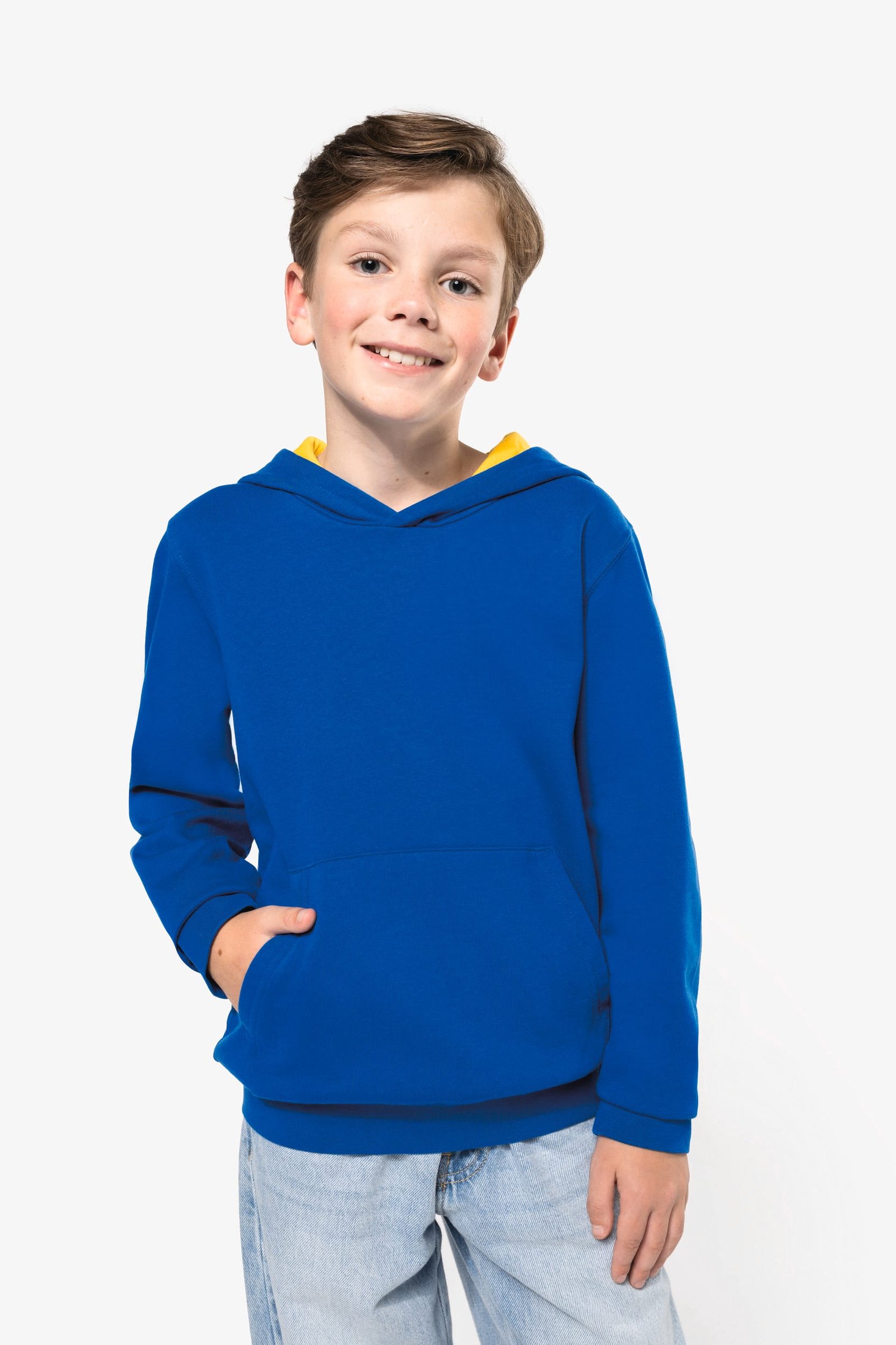 Sweat-shirt capuche contrastée enfant — Photo produit