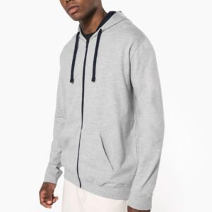 Sweat-shirt zippé capuche contrastée — Photo produit