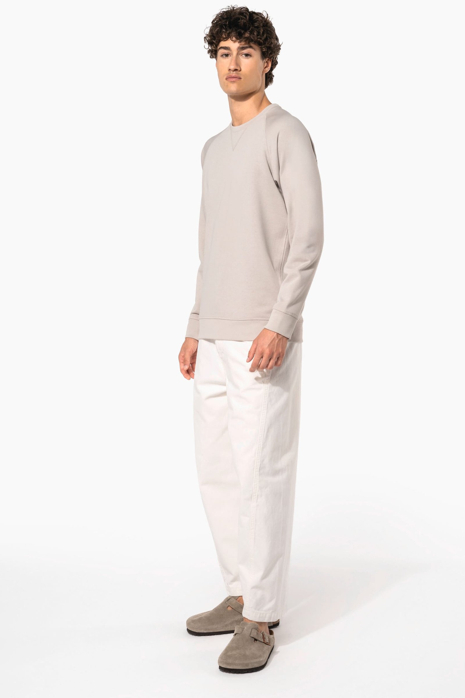 Sweat-shirt Bio col rond manches raglan homme — Photo produit