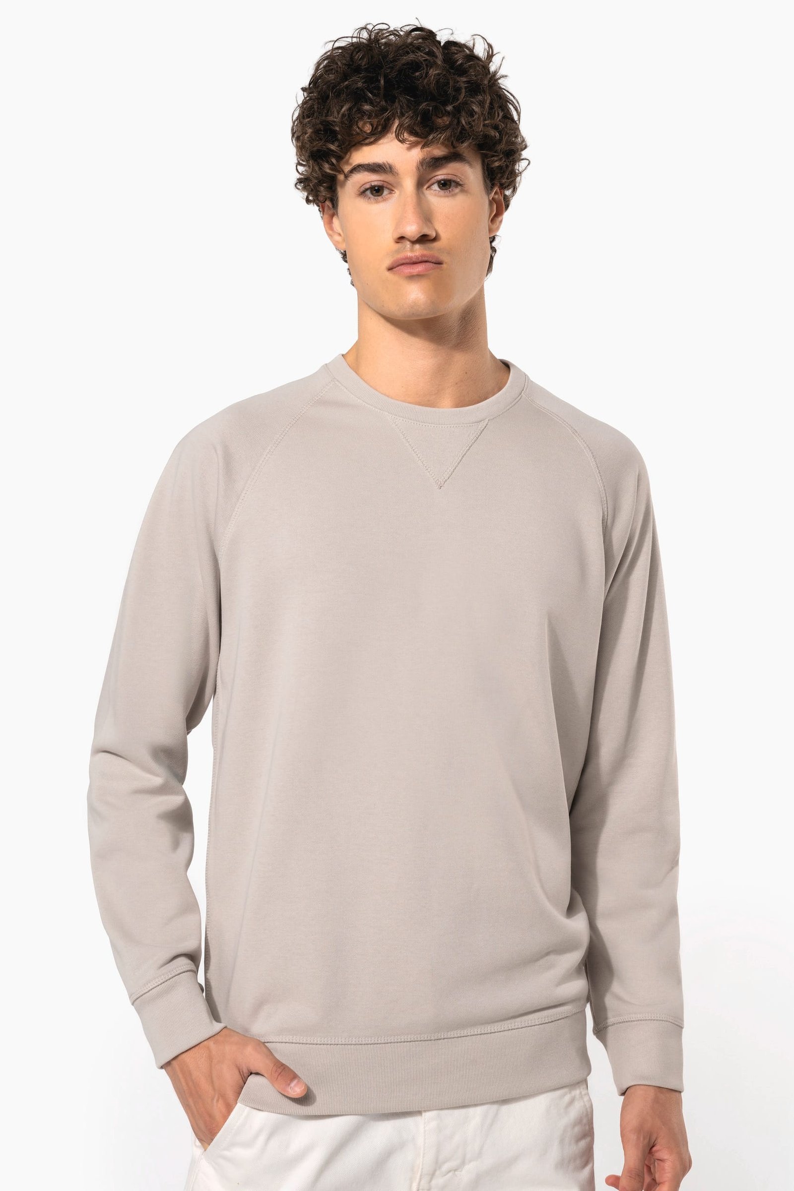 Sweat-shirt Bio col rond manches raglan homme — Photo produit