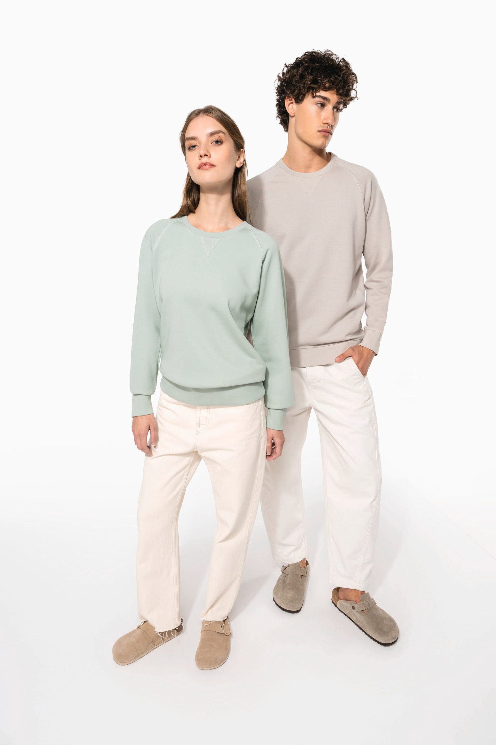 Sweat-shirt Bio col rond manches raglan homme — Photo produit