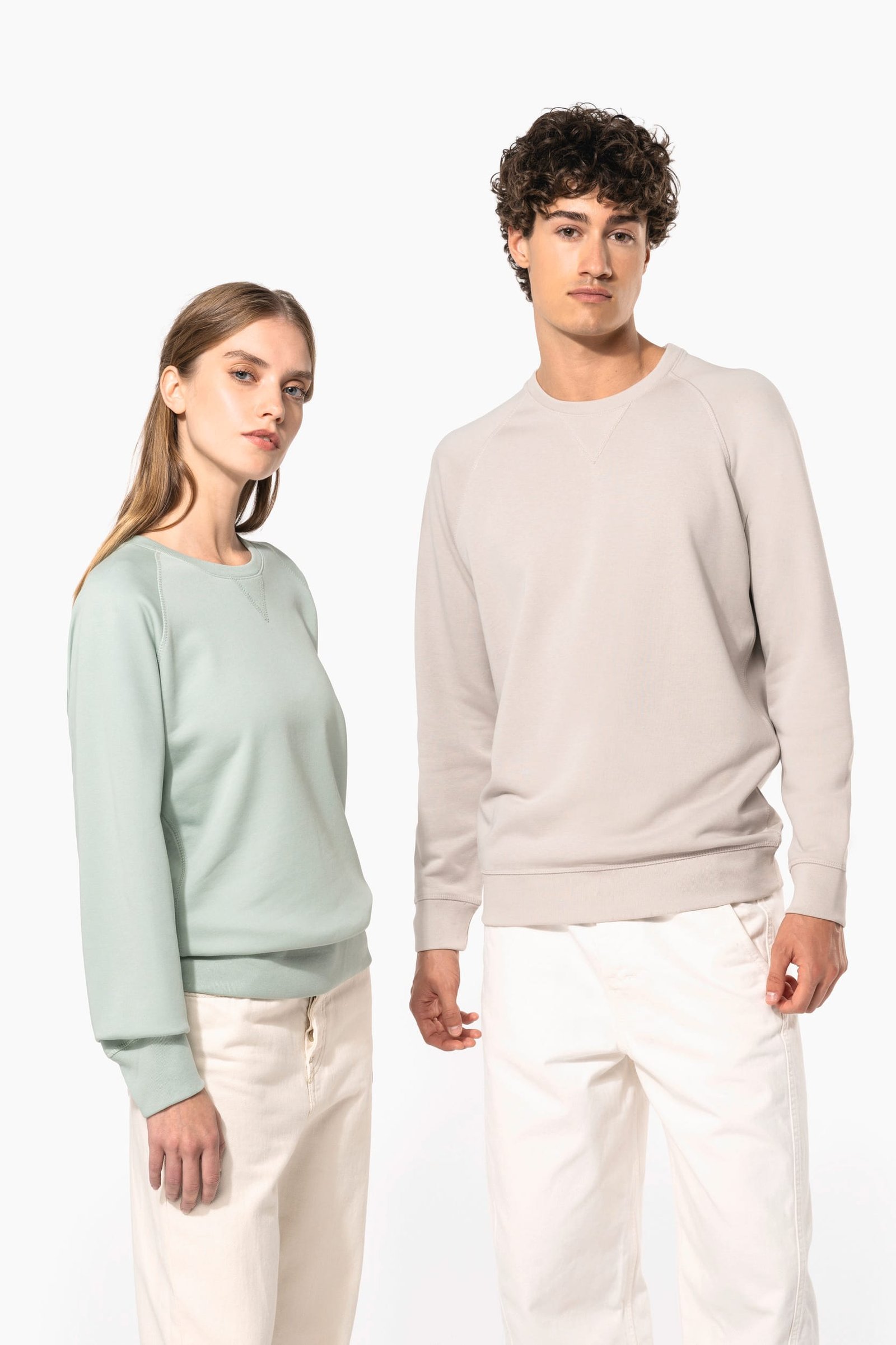 Sweat-shirt Bio col rond manches raglan homme — Photo produit