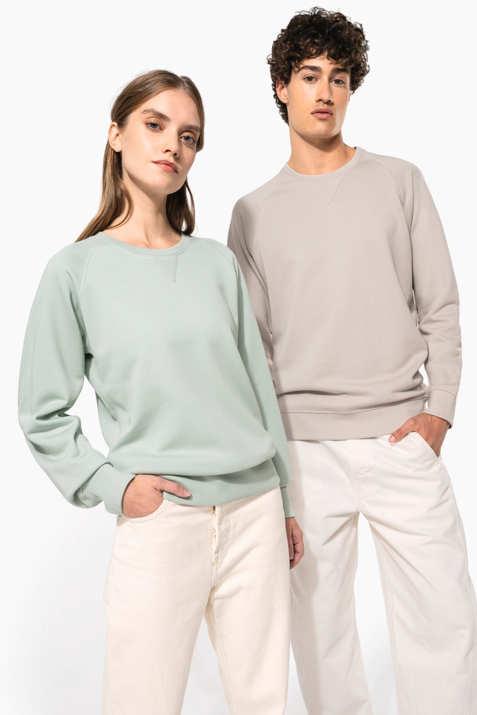 Sweat-shirt Bio col rond manches raglan homme — Photo produit