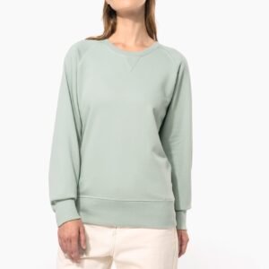 Sweat-shirt Bio col rond manches raglan femme — Photo produit