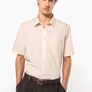 Chemise popeline polycoton manches courtes entretien facile homme — Photo produit