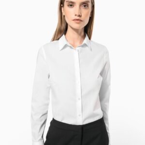 Chemise popeline polycoton sans poche entretien facile femme — Photo produit