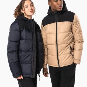 Parka matelassée à capuche bi-ton unisexe — Photo produit