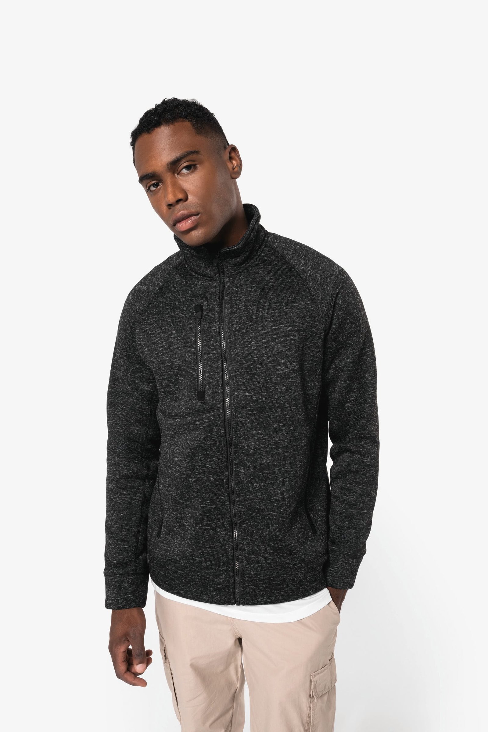 Veste zippée chinée homme — Photo produit