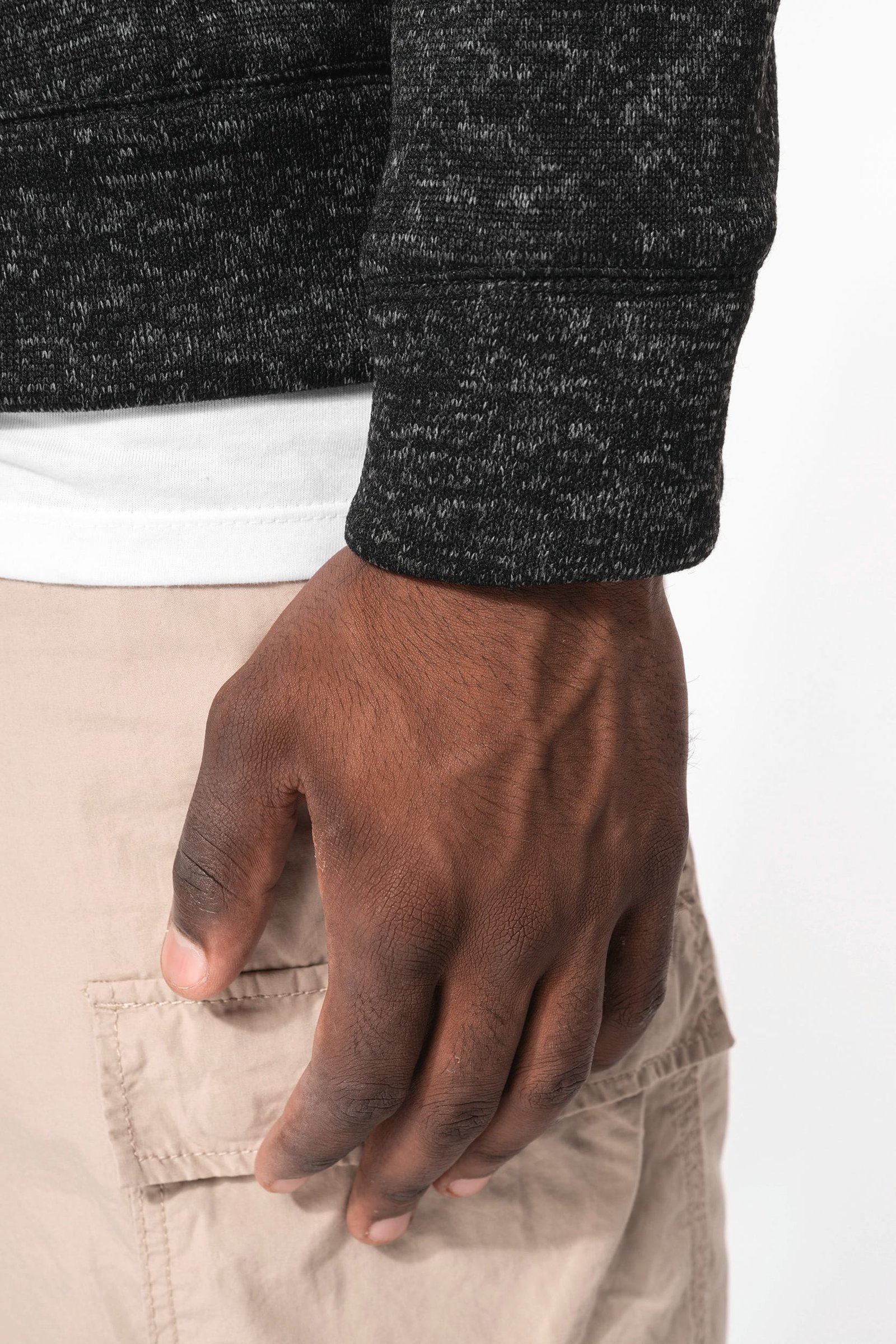 Veste zippée chinée homme — Photo produit