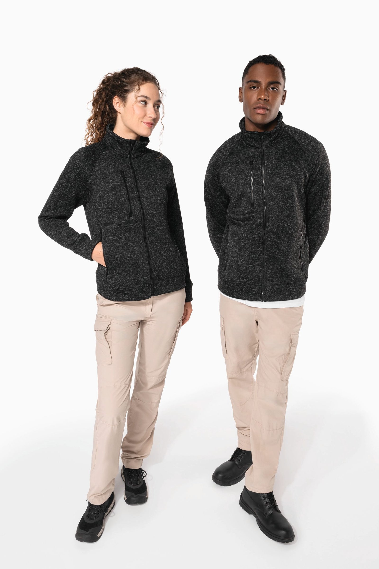 Veste zippée chinée homme — Photo produit