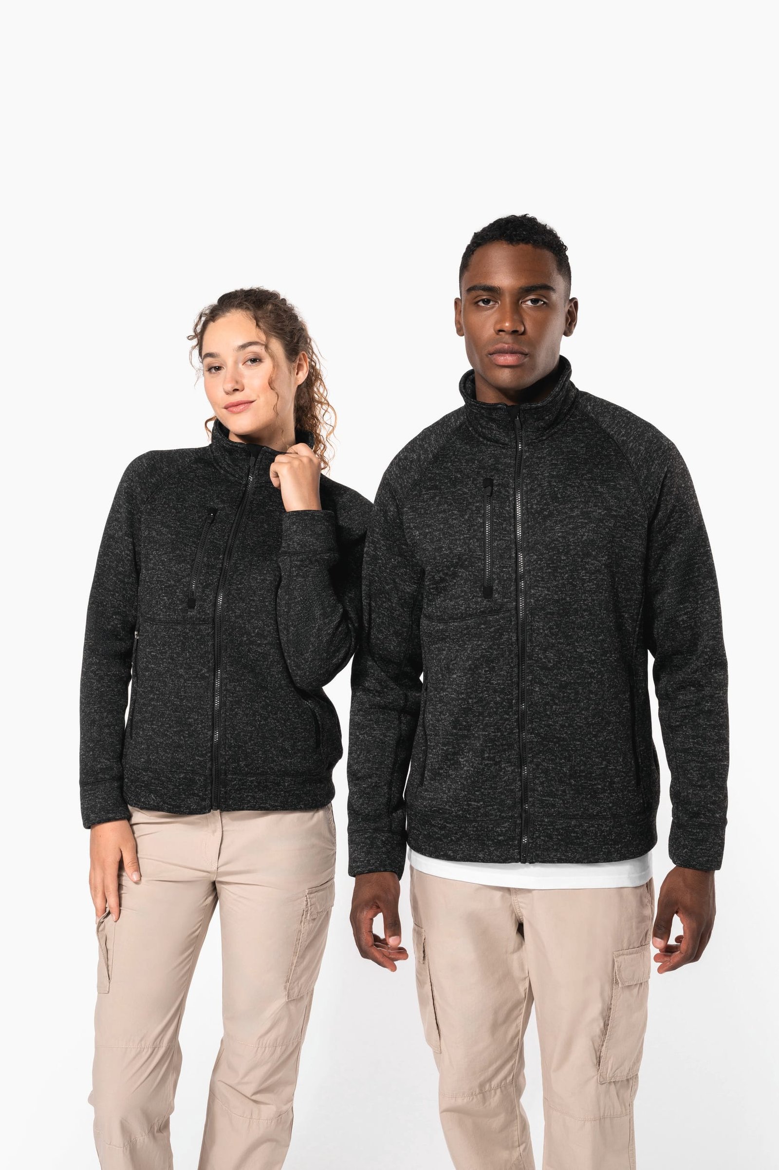 Veste zippée chinée homme — Photo produit
