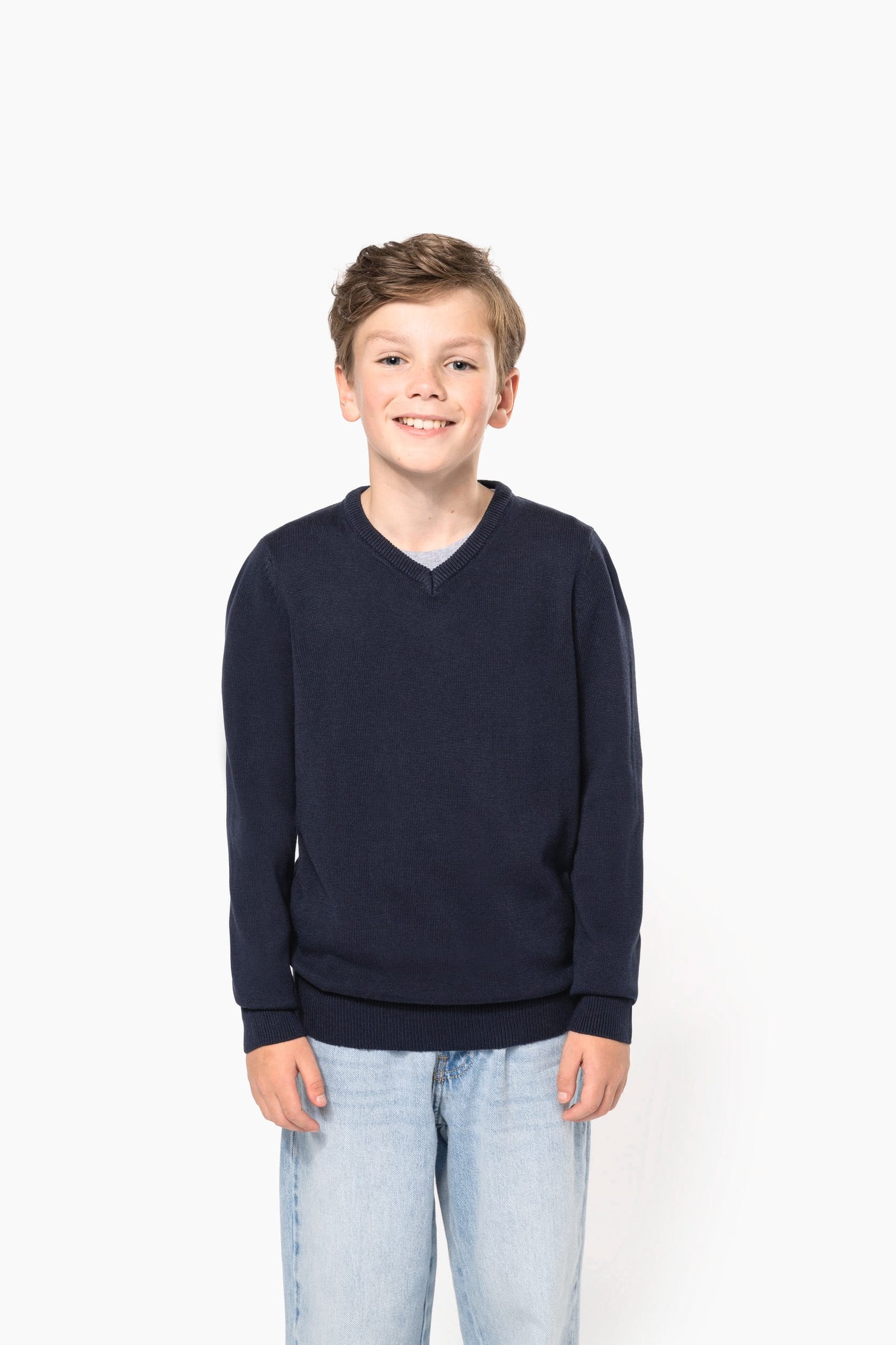 Pull col V enfant — Photo produit