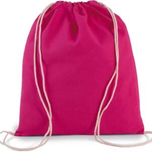 Petit sac à dos en coton bio avec cordelettes — Photo produit
