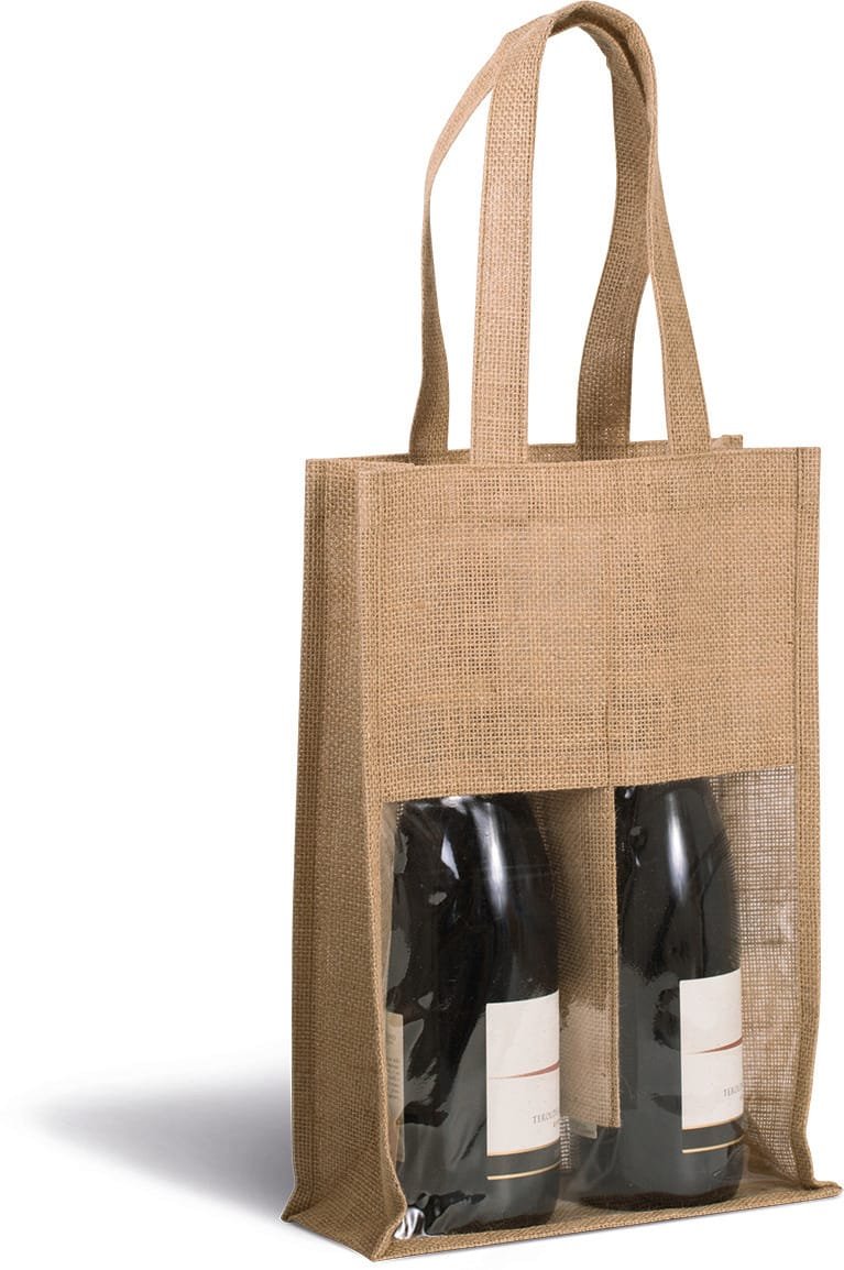 Sac porte-bouteilles en jute — Photo produit