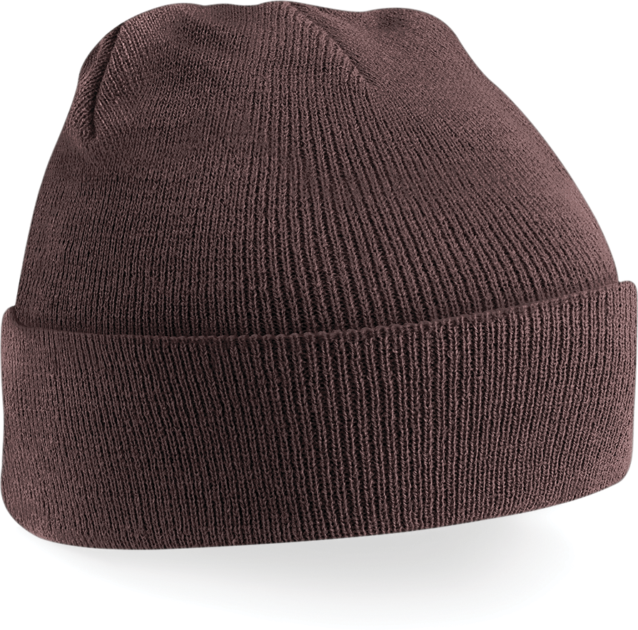 Bonnet Original à revers — Vue de face - Chocolate