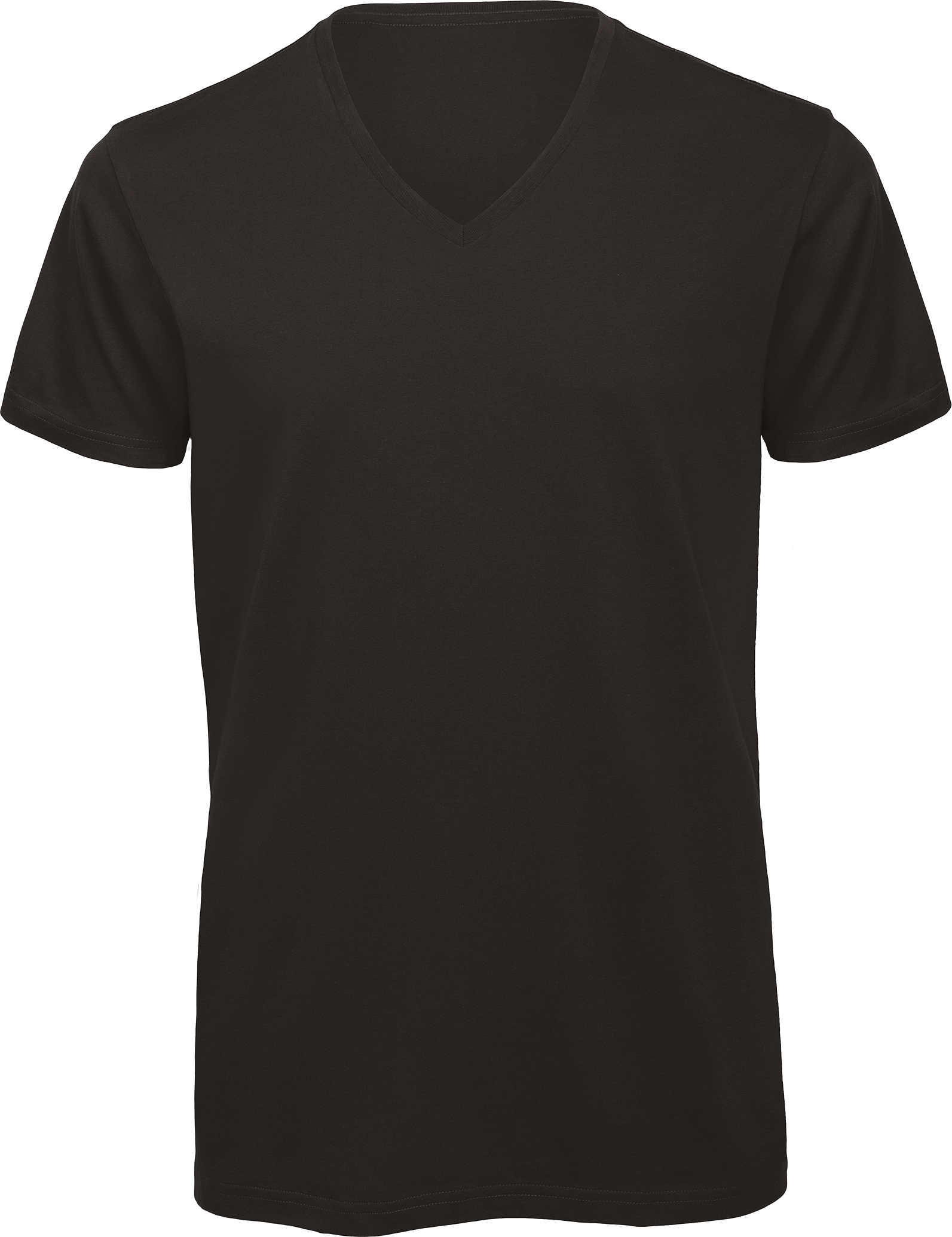 T-shirt BIO Inspire col V Homme — Vue de face - Black