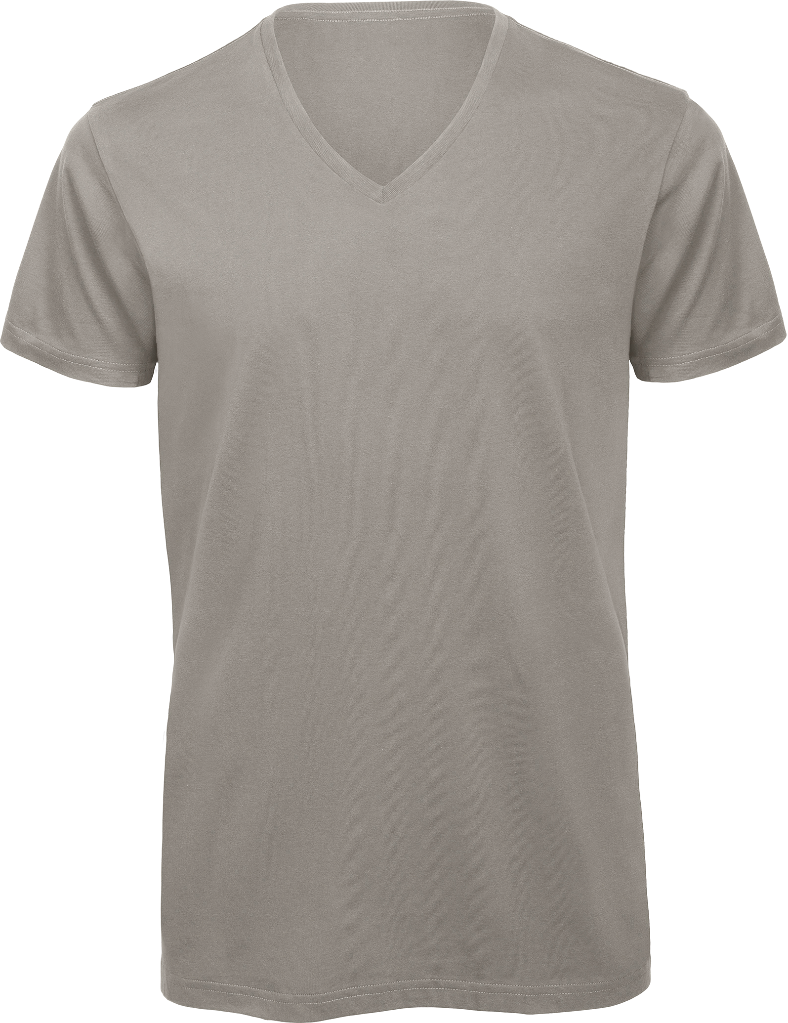 T-shirt BIO Inspire col V Homme — Vue de face - Light Grey