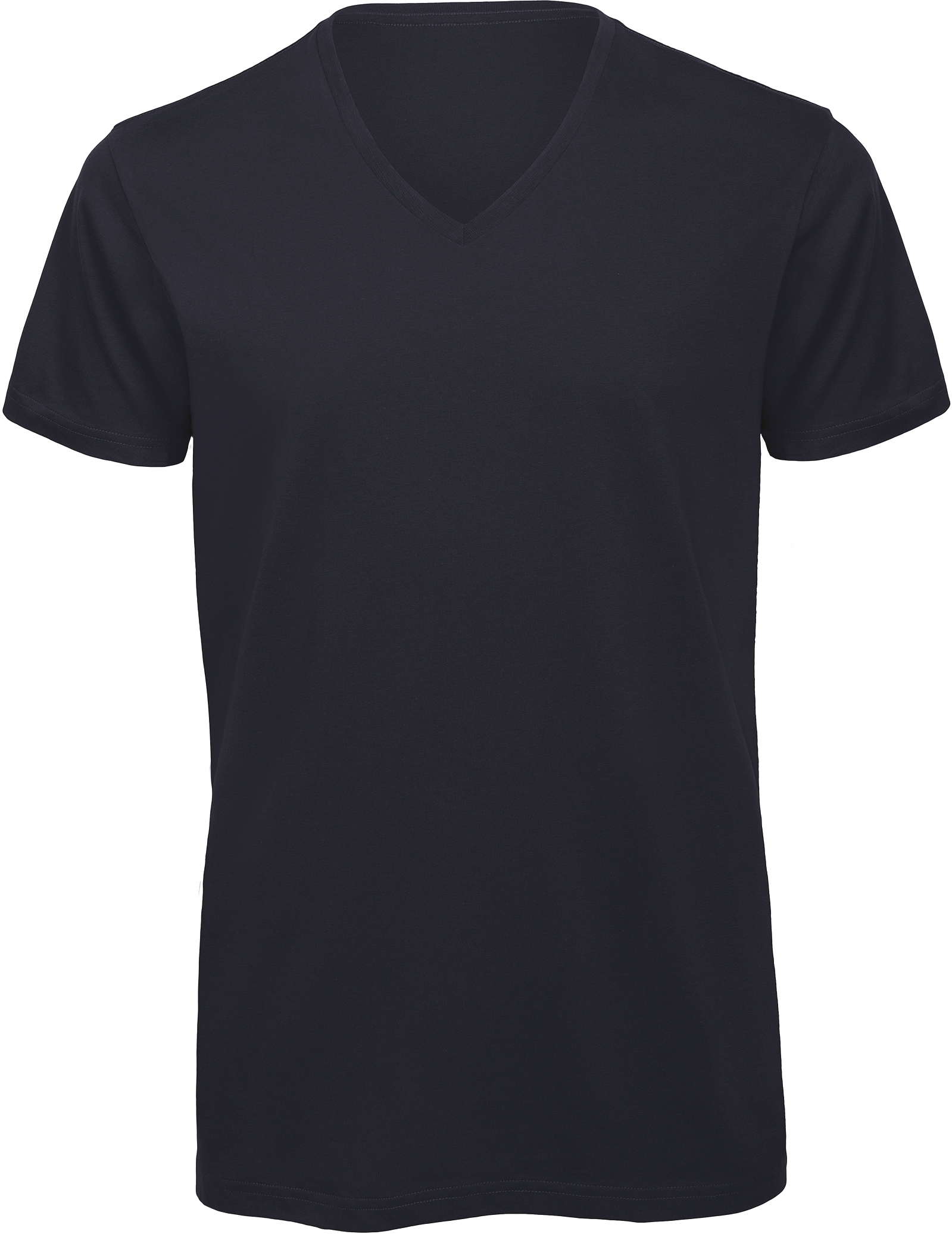 T-shirt BIO Inspire col V Homme — Vue de face - Navy
