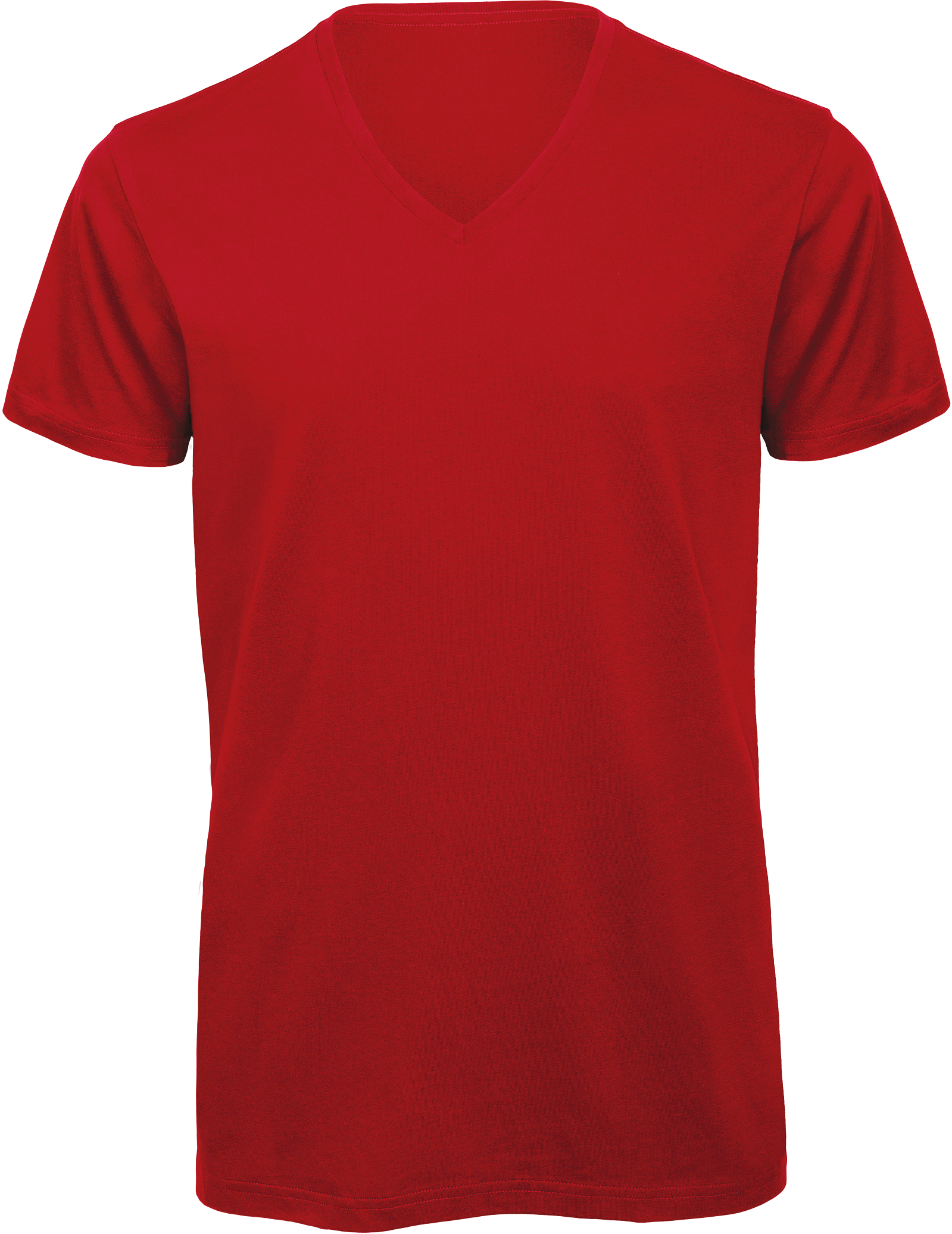 T-shirt BIO Inspire col V Homme — Vue de face - Red