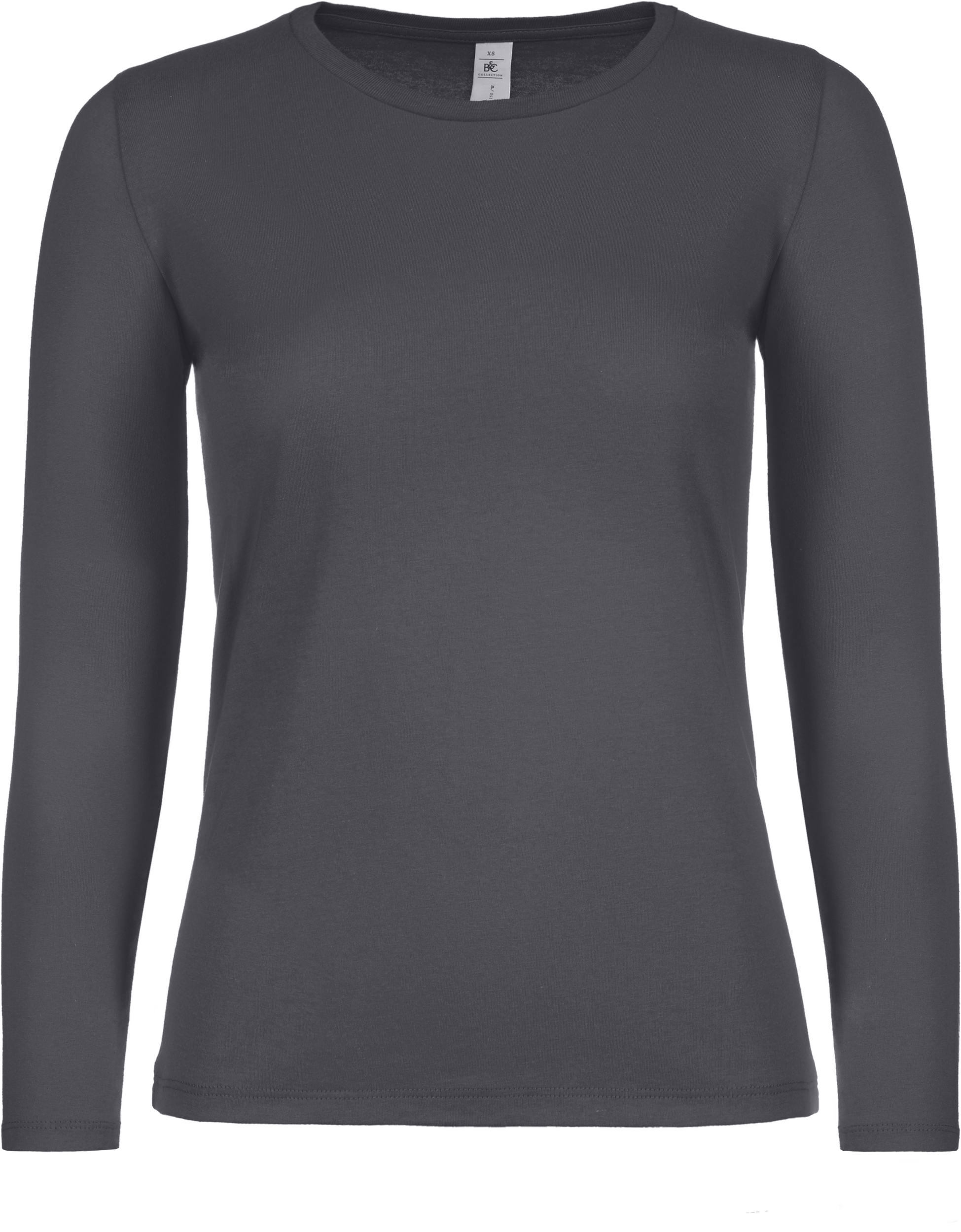 T-shirt manches longues femme #E150 — Vue de face - Dark Grey