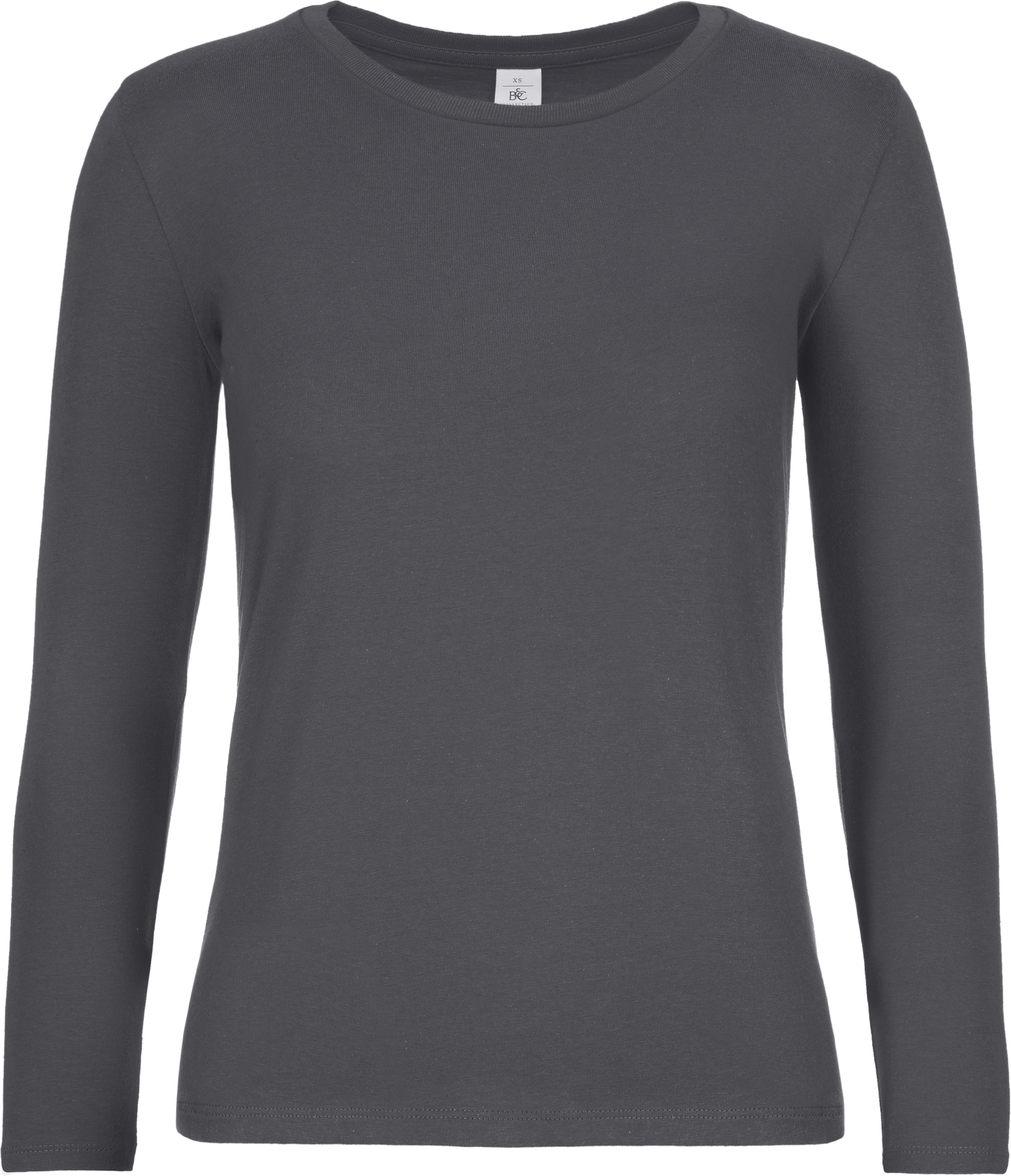 T-shirt manches longues femme #E190 — Vue de face - Dark Grey