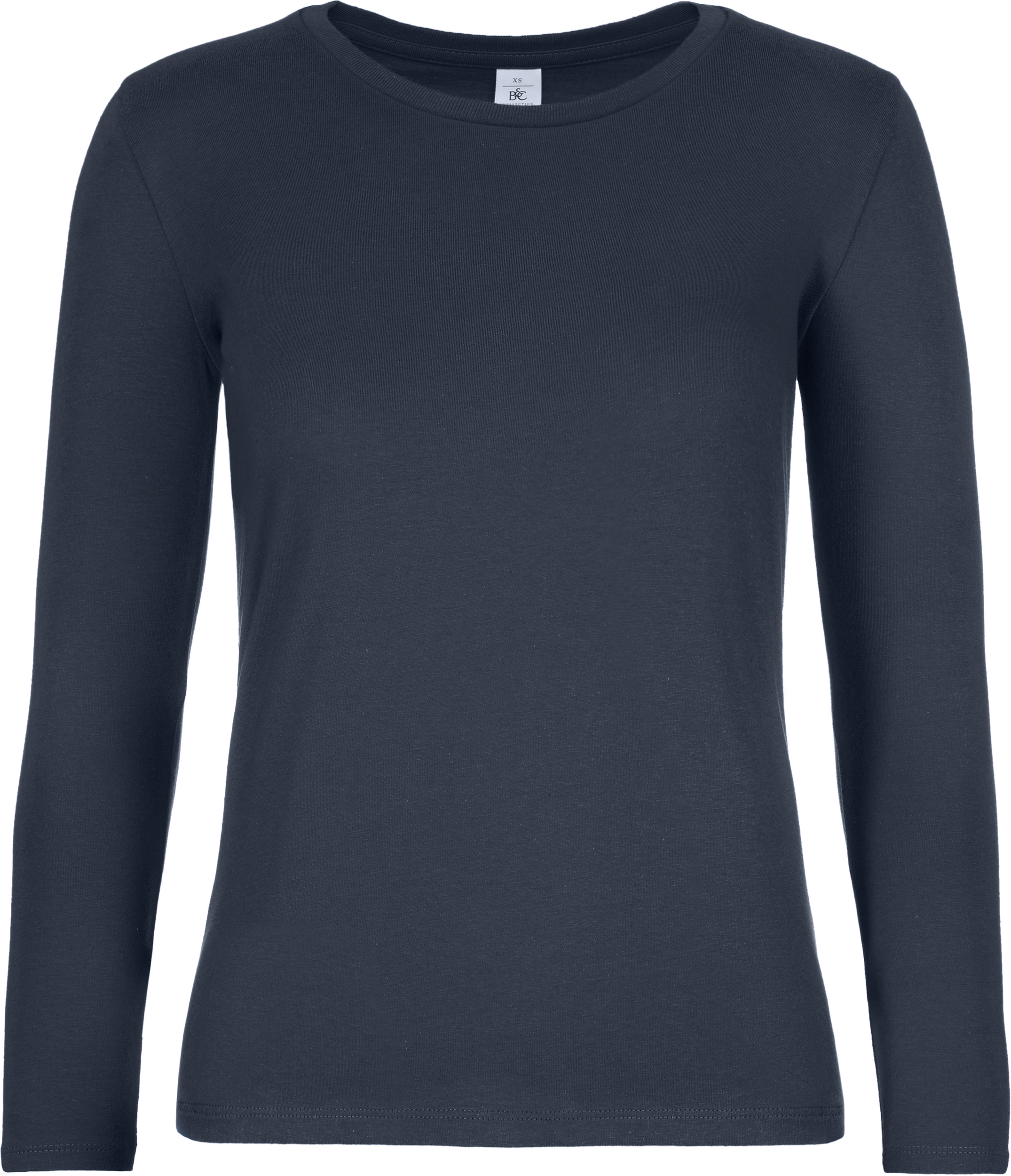 T-shirt manches longues femme #E190 — Vue de face - Navy