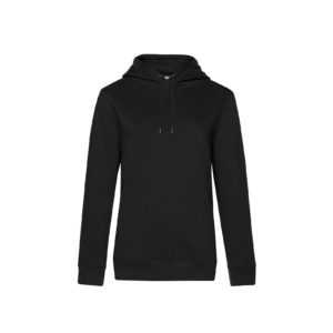 Sweat-shirt à capuche QUEEN — Vue de face - Black Pure
