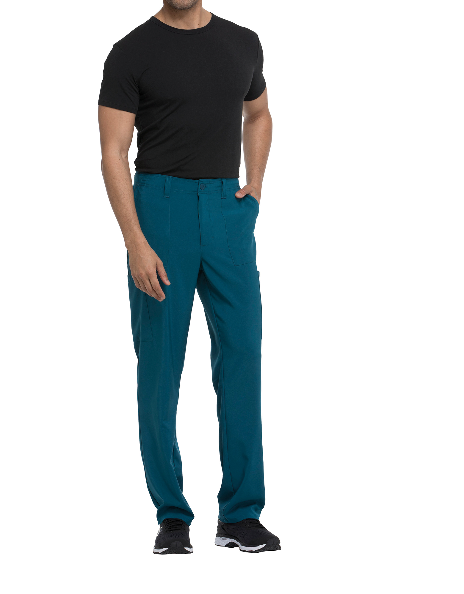 Pantalon à cordon de serrage à taille standard homme — Vue de face - Caribbean Blue