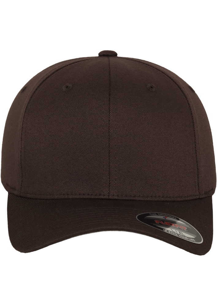 Casquette Flexfit Wooly Combed — Vue de face - BROWN