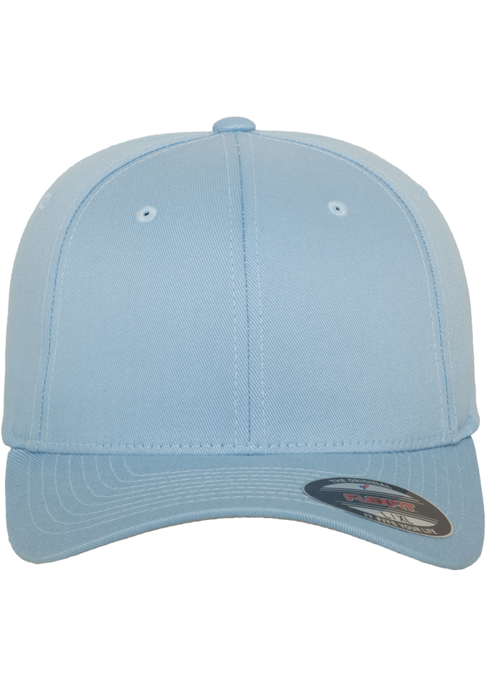 Casquette Flexfit Wooly Combed — Vue de face - CAROLINA BLUE