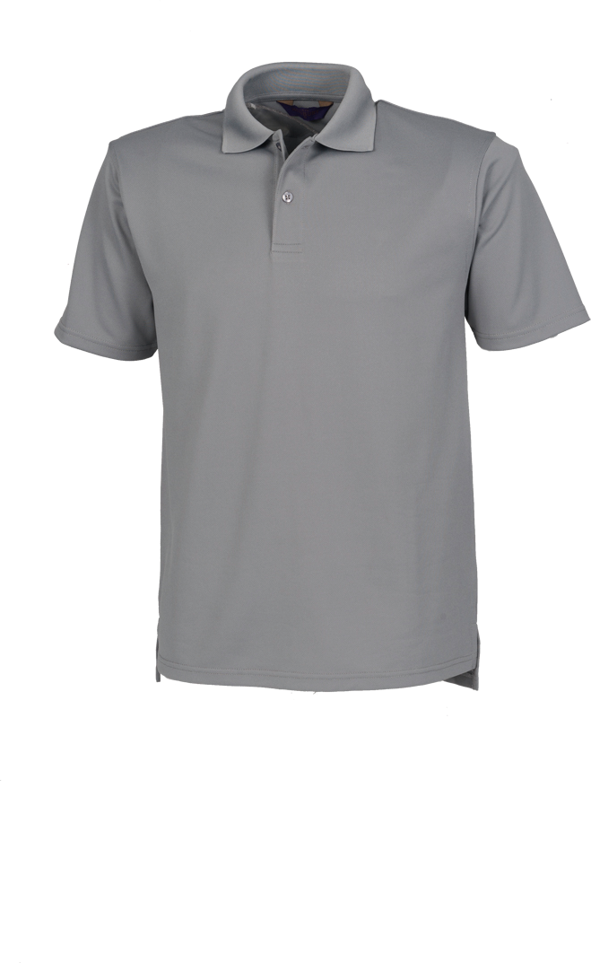 Polo homme Coolplus® — Vue de face - Charcoal