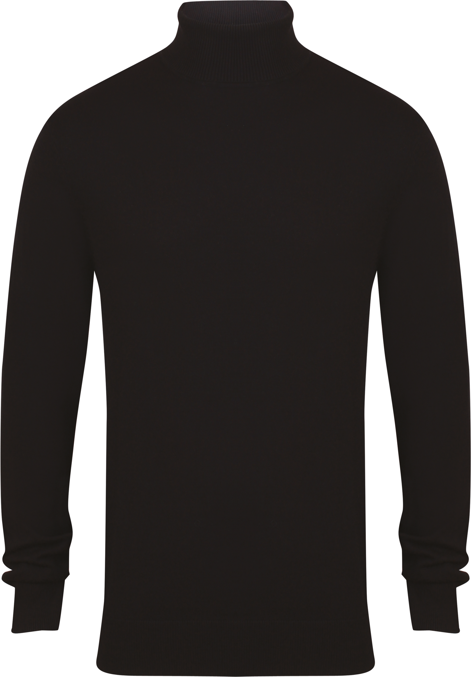 Pull col roulé — Vue de face - Black