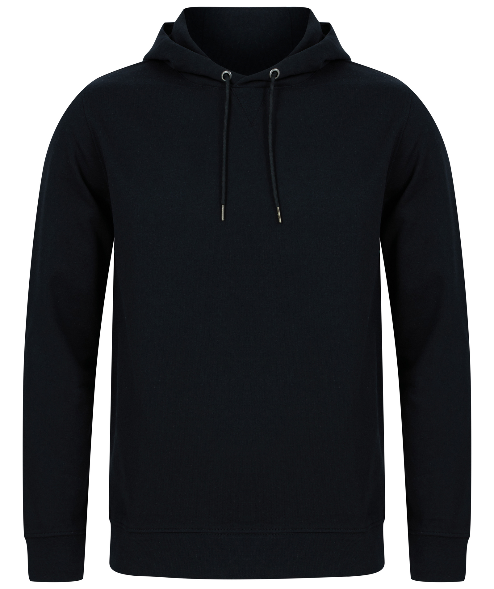 Sweat-shirt à capuche écoresponsable unisexe — Vue de face - Black